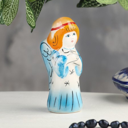 Souvenir "Angel", large, color, gzhel-1