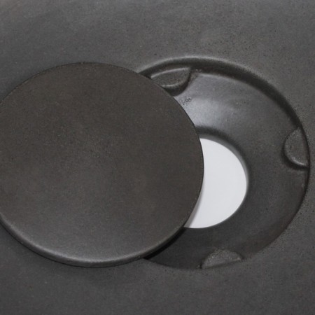 Haller shell Uperwood Belfast is round, concrete, graphite color-7