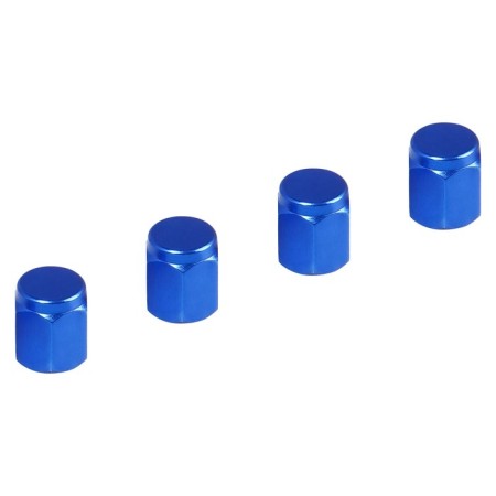 Caps on the tire valve K-3, blue, metal, 4 pcs. AVC18-1