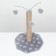 Clawing with three toys, 35 x 35 x 53 cm, gray with white paws