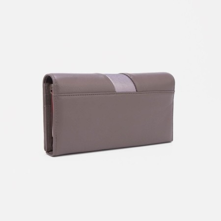 Women's wallet on magnets, gray color-1