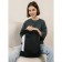 School textile Backpack 46x30x10 cm, vertical pocket, black and white color