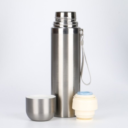 Thermos for tea, coffee, 500 ml, the Master K Gilse, retains heat 10 hours, with a mug, with pomp, 6.5 x 24-2