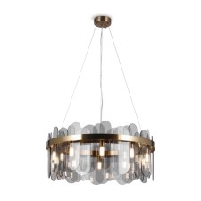 Suspended lamp Freya Fr5141PL-10BS1 Deserto, 600x600x1000 mm, G9, 10x60W, brass color