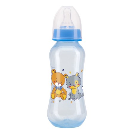 A bottle of feeding "My Farm", fitted, with silicone nipple, 250 ml, from 0 months, Mix color-8