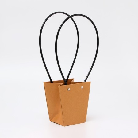 Bag for flowers craft moisture-resistant, 12x12-8x8-12.5 cm-2
