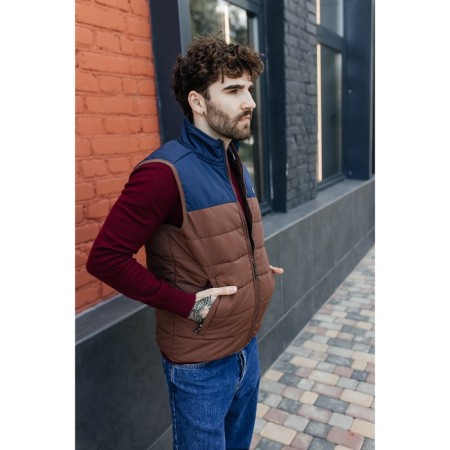 Male ise vest, size 50, brown color-11