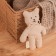 Soft toy "Bear" with a bow, 17 cm, beige color