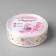 A satin ribbon with embossing "Stars", 25 mm × 18 ± 1 m, white color/gold No. 001