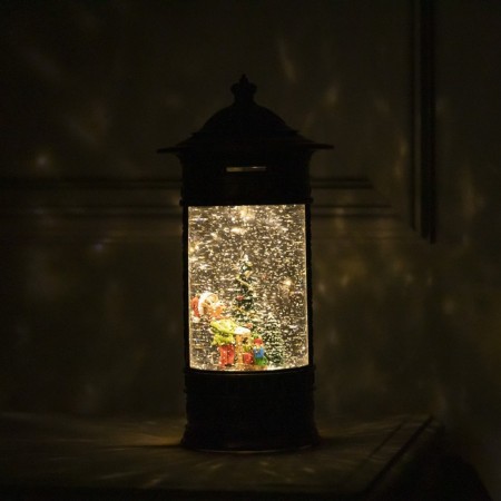LED figure "Lantern with an elf" 14 × 27 × 14 cm, plastic, AAX3 batteries (not in the kit), USB, glow warm white-4