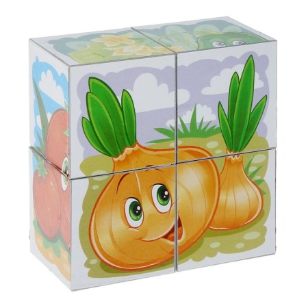Cubes "Vegetables", 4 pieces-4