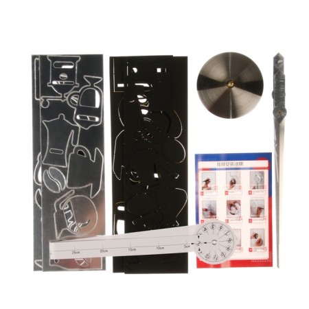 Watching interior clocks for the kitchen, 3D "Coffee time", sticker, large, D-120 cm-4