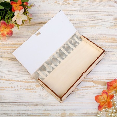 Wooden envelope "Gratitude" gold, purple, 17 x 8.5 x 2 cm-3