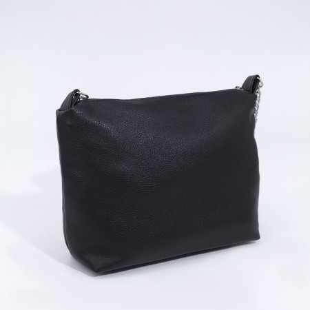Bag Cross-Bodi with a zipper, black color-1