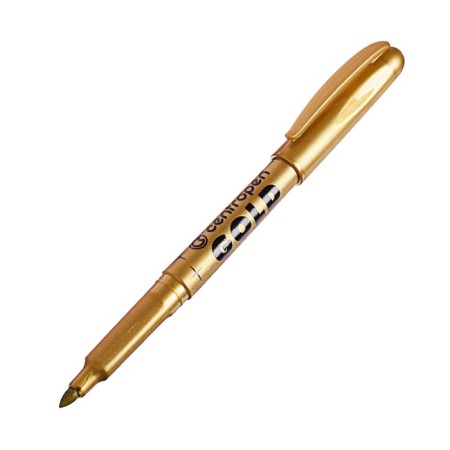 Permanent marker for a decor 3.8 mm centropen 2690, line 1.5 -3.0 mm, gold color-1