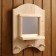Mirror "Window", 3 hooks, pine, natural, 33 × 28 × 10 cm