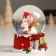 Souvenir Polystone Water Ball "Snowman with a boy" 7x8x9 cm