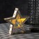 LED figure "Star with a deer" 21 × 21 × 5 cm, wood, batteries AAAX2 (not in the kit), glow warm white