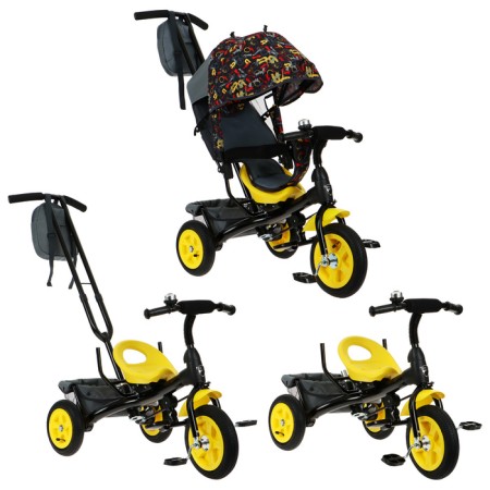 Three -haired bike Vivat 1, shooter print, yellow-1