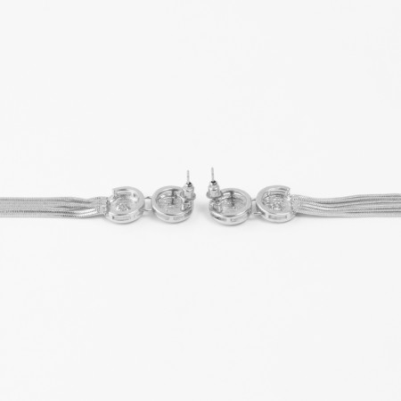 Hanging Earrings "Falls" Aiva, Color Silver, 10cm-2