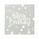 Paper napkins "Happy birthday", set, 20 pcs., 33 × 33 cm., Gray color