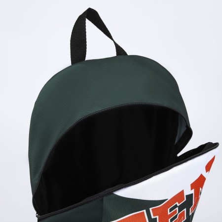 Backpack school Textile Tennis, 46x30x10 cm, vertical pocket, green color-4
