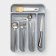 Tray for cutlery, 5 departments, 35.5 × 26 × 5 cm, color gray color