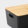 Storage container with lid laconicism lid, 31.5 × 22 × 15 cm, black color