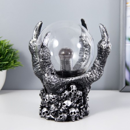 Plasma ball "Hell's hand" gray 12x12x18 cm-1