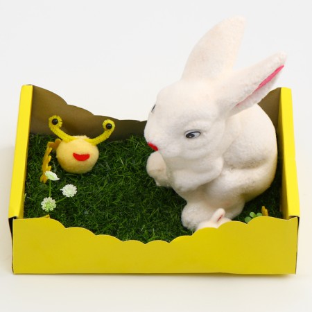 Easter decor "Bunny on the grass" 24 × 19 × 23 cm-2