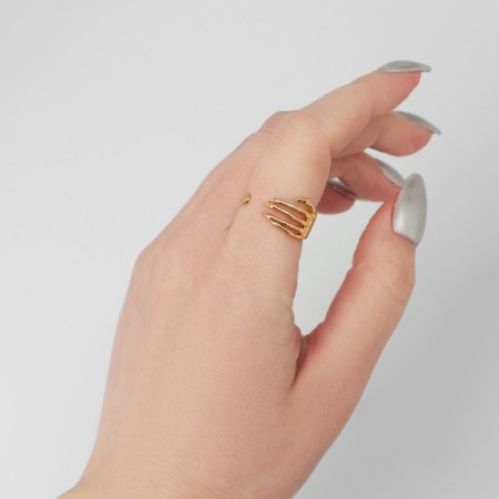 Ring "Skeleton" brush, color gold, dimensionless-2