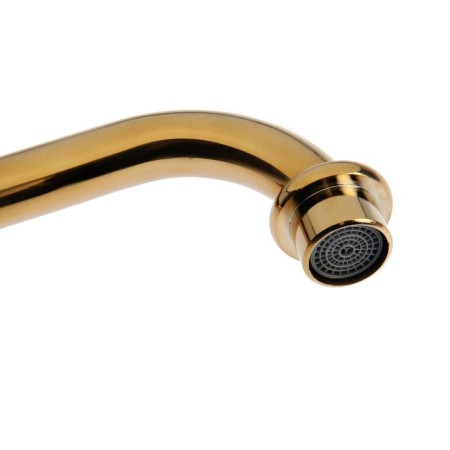 Zein sink mixer, high spout, without eyeliner, brass, color gold-8