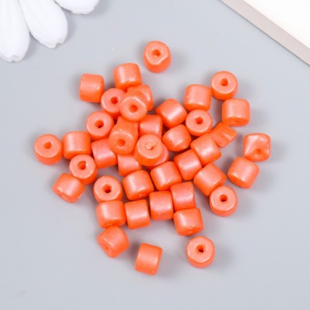 Beads for creativity plastic cylinder "scarlet" set of 20 g 0.6x0.6x0.5 cm-1
