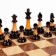 Chess souvenir "jade", wooden board 45 x 45 cm, metal figures