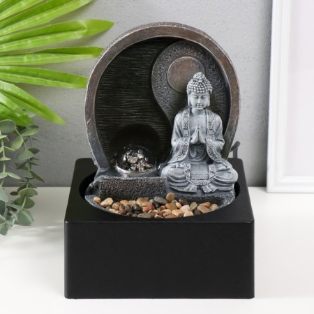 The desktop fountain from the network, backlight "Buddha under the Moon" 18x18x24 cm
