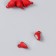 Magnetic metal lock "heart" red matte 2 pcs 1.2x1.2 cm