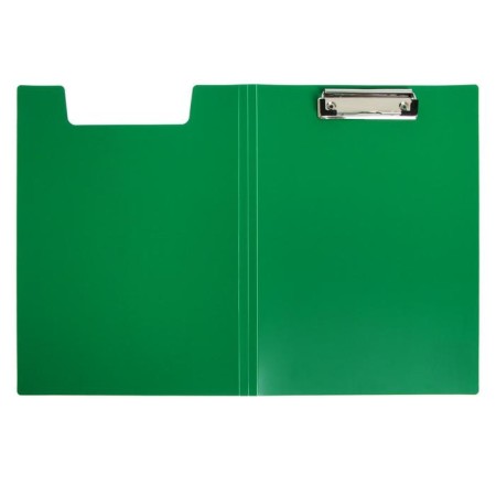 A4, 1.2 mm clip folder, 1.2 mm, calligrata, plastic, green (clipboard with a lid)-1