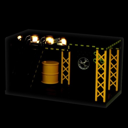 Garage for cars, light effects-5