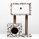 Cat House with Cube Cube, Mesonin and Toy, 60 x 35 x 85 cm, Mix of Flowers
