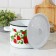 Cylindrical pan “strawberry meadow”, 4.5 l, enameled cover