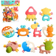 A set of rattles with teeth teeth, 9 items