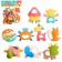 A set of rattles with teeth teeth, 9 items