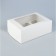 Box for 6 cupcakes with a window, white, 25 x 17 x 10 cm