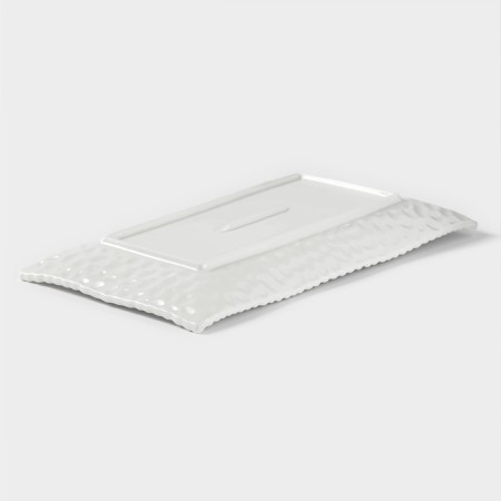 Ceramic serving "airiness", 25.5 × 14 cm, white color-2