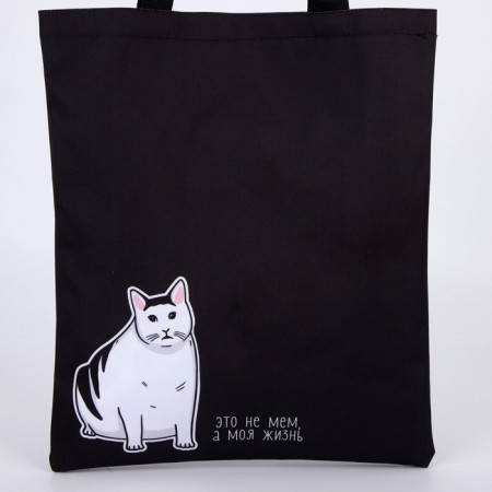 Bag Schoper "Cat" 35 x 0.5 x 40, department without lightning, without lining, black-2