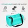 Sports bag on a zipper, adjustable belt, turquoise color