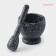 Stupa with pestle of the share "black marble", plastic, diameter 10 cm