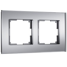 Frame for 2 posts SENSO (silver, glass Soft-Touch) W0023106