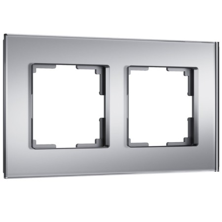 Frame for 2 posts SENSO (silver, glass Soft-Touch) W0023106
