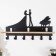 Decorative metal hooks "Dancing steam near the piano" black 24x9.5x37 cm